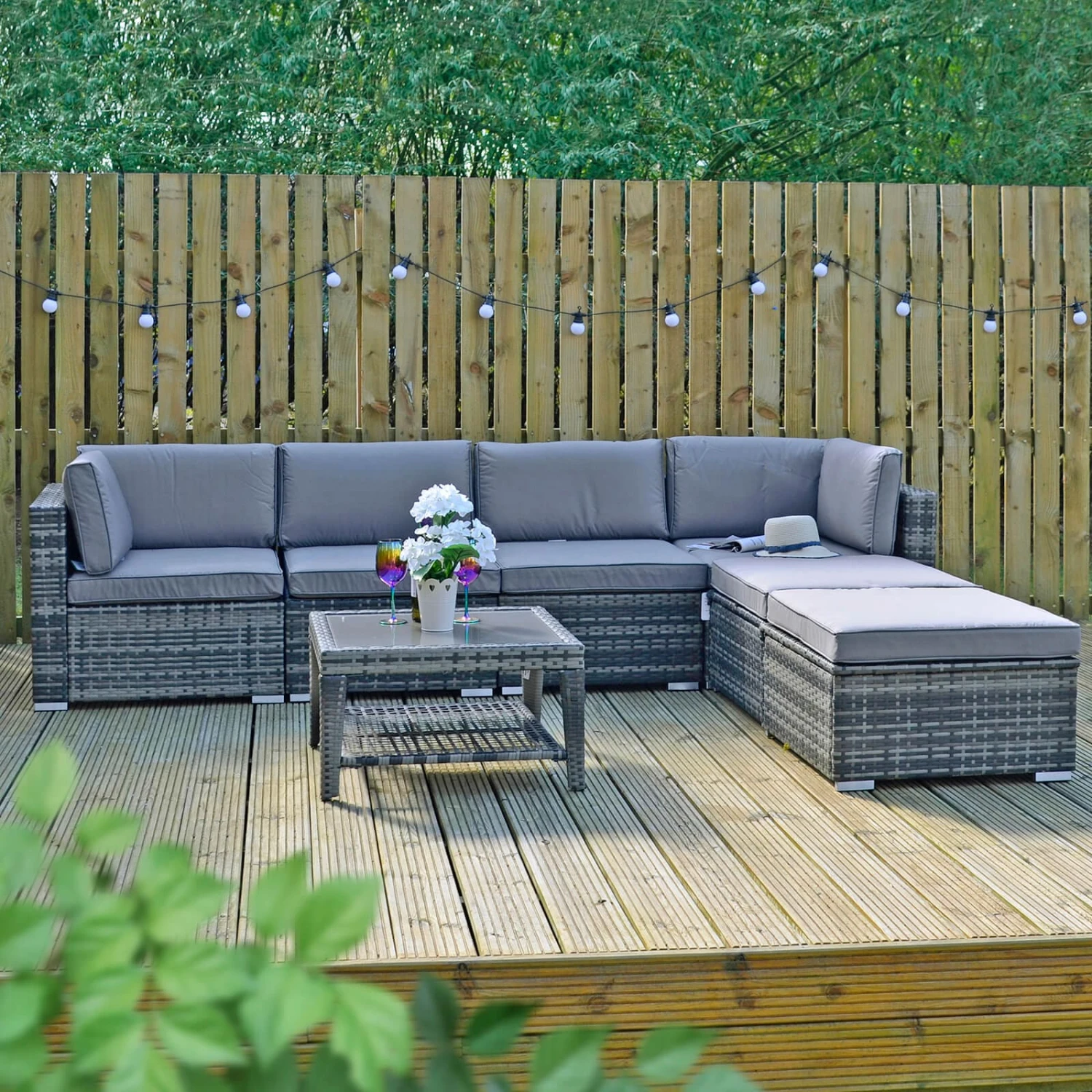 Monaco 7pc Garden Sofa Set Grey Rattan Patio Furniture 1 Monaco 7pc Garden Sofa Set Grey Rattan Patio Furniture