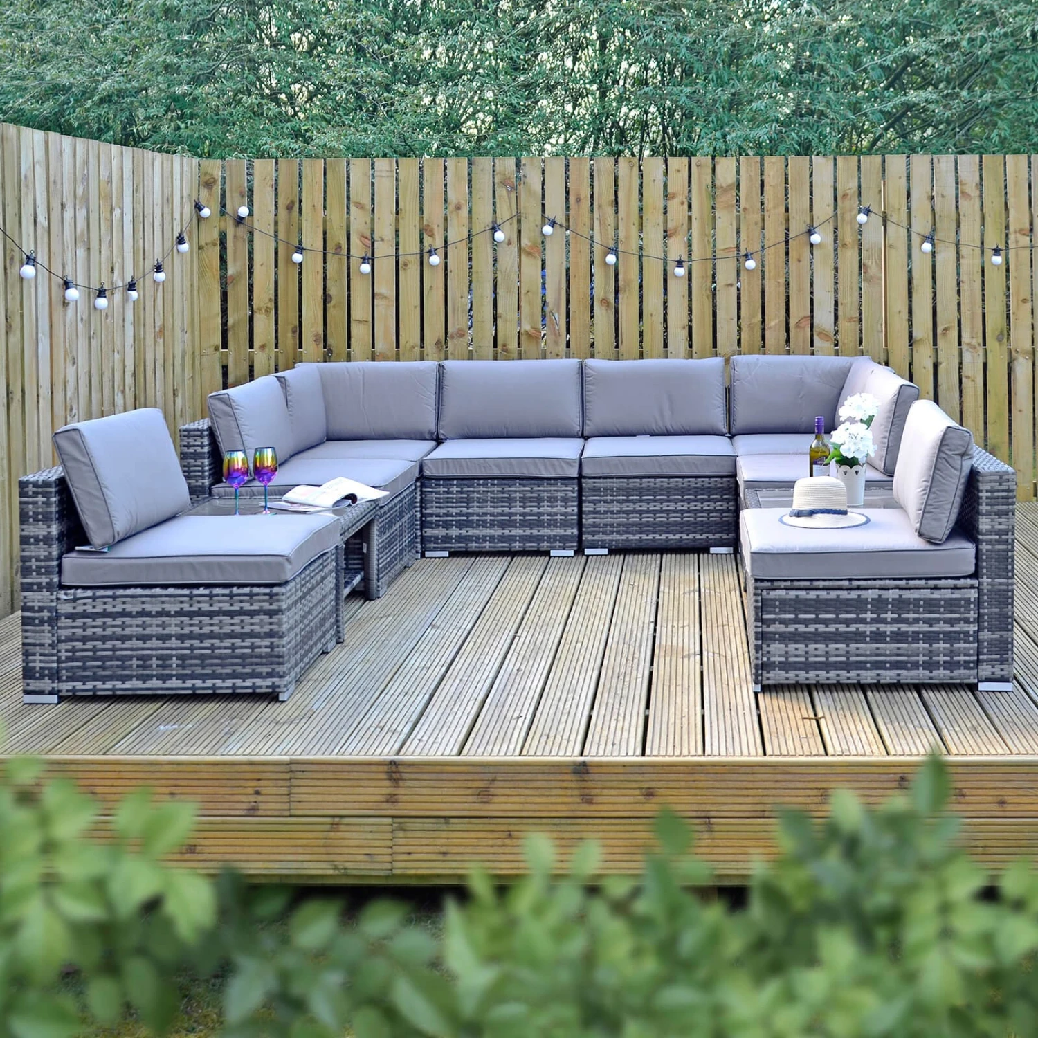 Monaco 10pc Garden Sofa Set Grey Rattan Patio Furniture 1 Monaco 10pc Garden Sofa Set Grey Rattan Patio Furniture