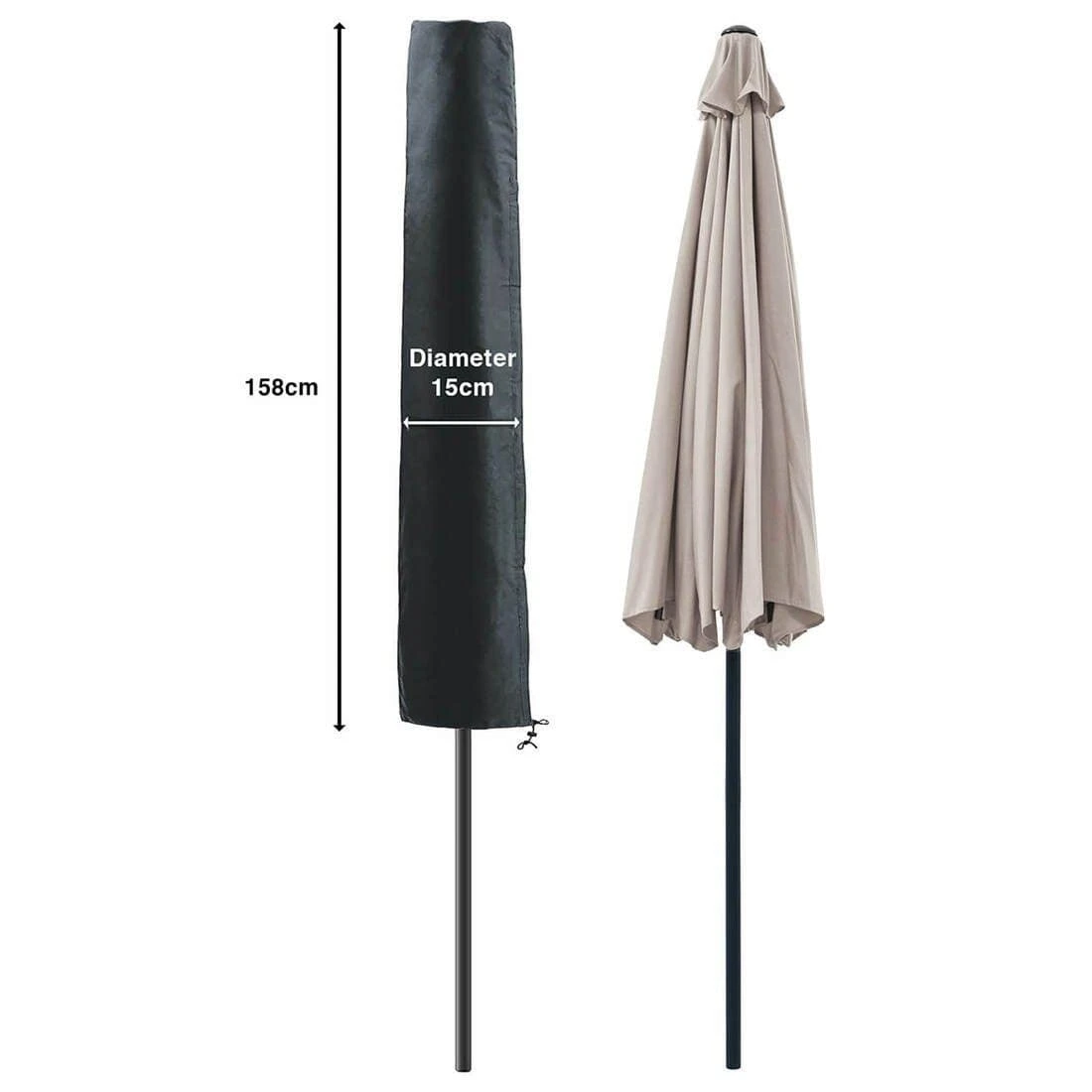 Water Resistant Cover For Azuma 3m Round Garden Parasol 2 Water Resistant Cover For Azuma 3m Round Garden Parasol - Image 2