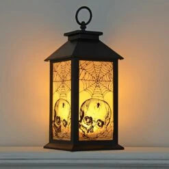Cackle & Co Black Halloween Design Lantern With Lights -XS-Stock XS6362 1600 1 25574.1564660717.1100.1100