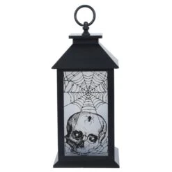Cackle & Co Black Halloween Design Lantern With Lights -XS-Stock XS6362 1600 3 04369.1564660729.1100.1100