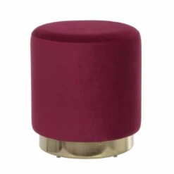 Hodge & Hodge Sophia Stylish Velvet Stool With Gold Base 19 Hodge & Hodge Sophia Stylish Velvet Stool With Gold Base -XS-Stock XS6413 1600 1 opt 64051.1597142415.1100.1100