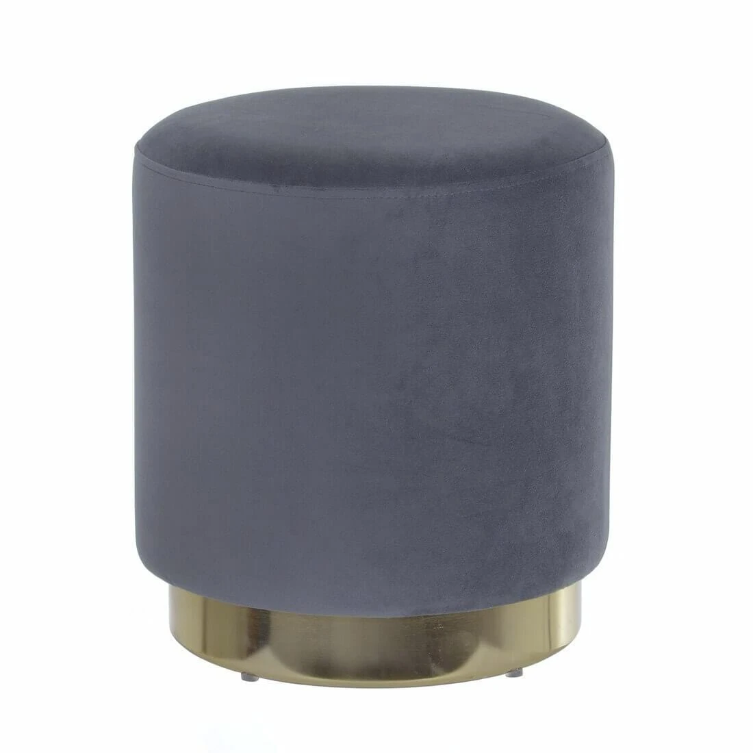 Hodge & Hodge Sophia Stylish Velvet Stool With Gold Base 6 Hodge & Hodge Sophia Stylish Velvet Stool With Gold Base - Image 6