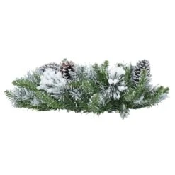 50cm Artificial Snow Flocked Xmas Wreath With Pine Cones -XS-Stock XS6417 1600 3 67090.1569486241.1100.1100