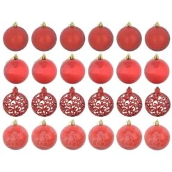 24pk Mixed Metallic Christmas Tree Baubles Bumper Set 8cm -XS-Stock XS6475 1600 2 10596.1592469815.1100.1100