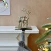 Silver Christmas Stocking Hanger Mantel Shelf Decoration
