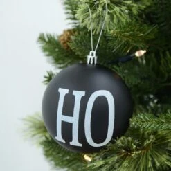 3pk Large HO HO HO Christmas Tree Baubles 10cm Black/Red -XS-Stock XS6494 lifestyle 1600 97478.1567509005.1100.1100