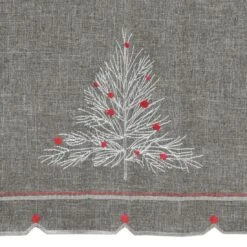 Christmas Tree Embroidered Tablecloths Napkins Fabric Dark Grey -XS-Stock XS6564 detail 47894.1571051551.1100.1100