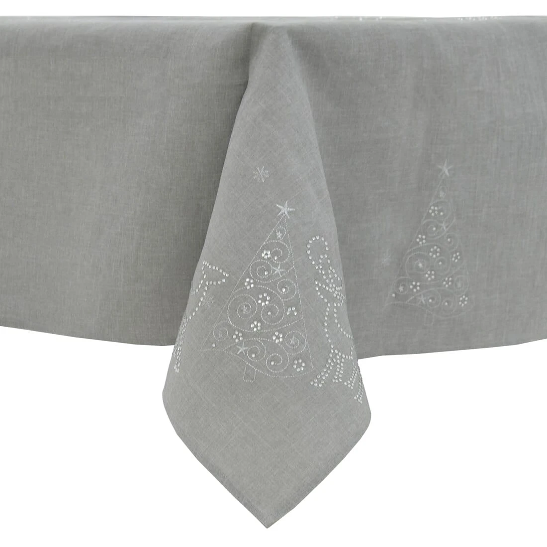 Christmas Reindeer Tablecloths Napkins Diamante Grey Red 5 Christmas Reindeer Tablecloths Napkins Diamante Grey Red - Image 5