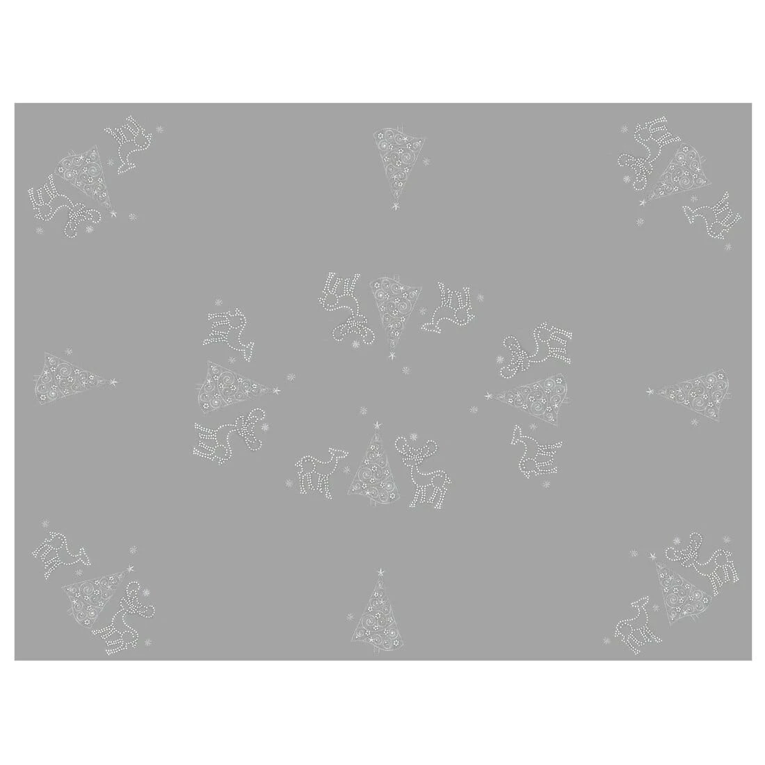 Christmas Reindeer Tablecloths Napkins Diamante Grey Red 8 Christmas Reindeer Tablecloths Napkins Diamante Grey Red - Image 8