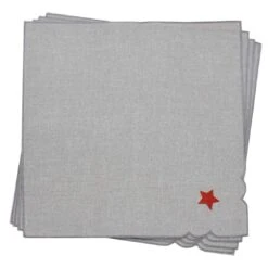 Christmas Presents Tablecloths Napkins Grey Fabric Embroidery -XS-Stock XS6583 1600 1 18168.1570087829.1100.1100