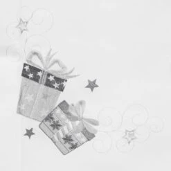 Christmas Presents Tablecloths Napkins White Fabric Embroidery -XS-Stock XS6584 detail 60159.1571050814.1100.1100