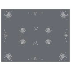 Christmas Tree Tablecloths Napkins Grey Fabric Embroidered -XS-Stock XS6592 top 1600 39238.1571050559.1100.1100