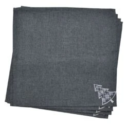 Christmas Tree Tablecloths Napkins Grey Fabric Embroidered -XS-Stock XS6595 1600 1 84820.1570092170.1100.1100