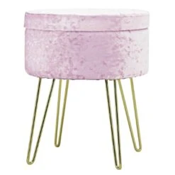 Hodge & Hodge Aria Plush Velvet Storage Stool With Gold Legs 23 Hodge & Hodge Aria Plush Velvet Storage Stool With Gold Legs -XS-Stock XS6631 1600 1 opt 73416.1597143527.1100.1100