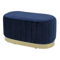 Hodge And Hodge Aurora Velvet Oval Ottoman Seat Gold Base -XS-Stock XS6652 1600 1 opt 86521.1594982176.1100.1100