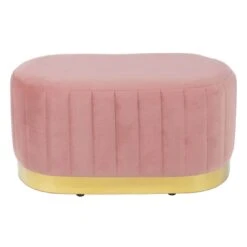 Hodge And Hodge Aurora Velvet Oval Ottoman Seat Gold Base -XS-Stock XS6653 1600 2 opt 96168.1594982225.1100.1100