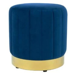 Hodge And Hodge Luna Plush Velvet Stool Ottoman Gold Base -XS-Stock XS6658 1600 1 opt 78462.1594904931.1100.1100