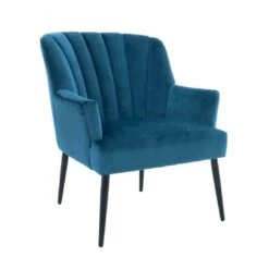 Hodge & Hodge Oyster Shape Armchair With Velvet Style Cover -XS-Stock XS6665 1600 1 opt 67832.1597234195.1100.1100
