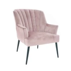 Hodge & Hodge Oyster Shape Armchair With Velvet Style Cover -XS-Stock XS6666 1600 1 opt 35237.1597144486.1100.1100