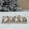 Wooden Candle Holder Christmas Decoration Silver Twigs 40cm