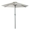 2.5m Round Parasol Crank Tilting Garden Patio Shade Umbrella