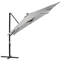 Azuma 3m Square Parasol Solar LED Lights Offset Garden Canopy -XS-Stock XS6954 1600 5