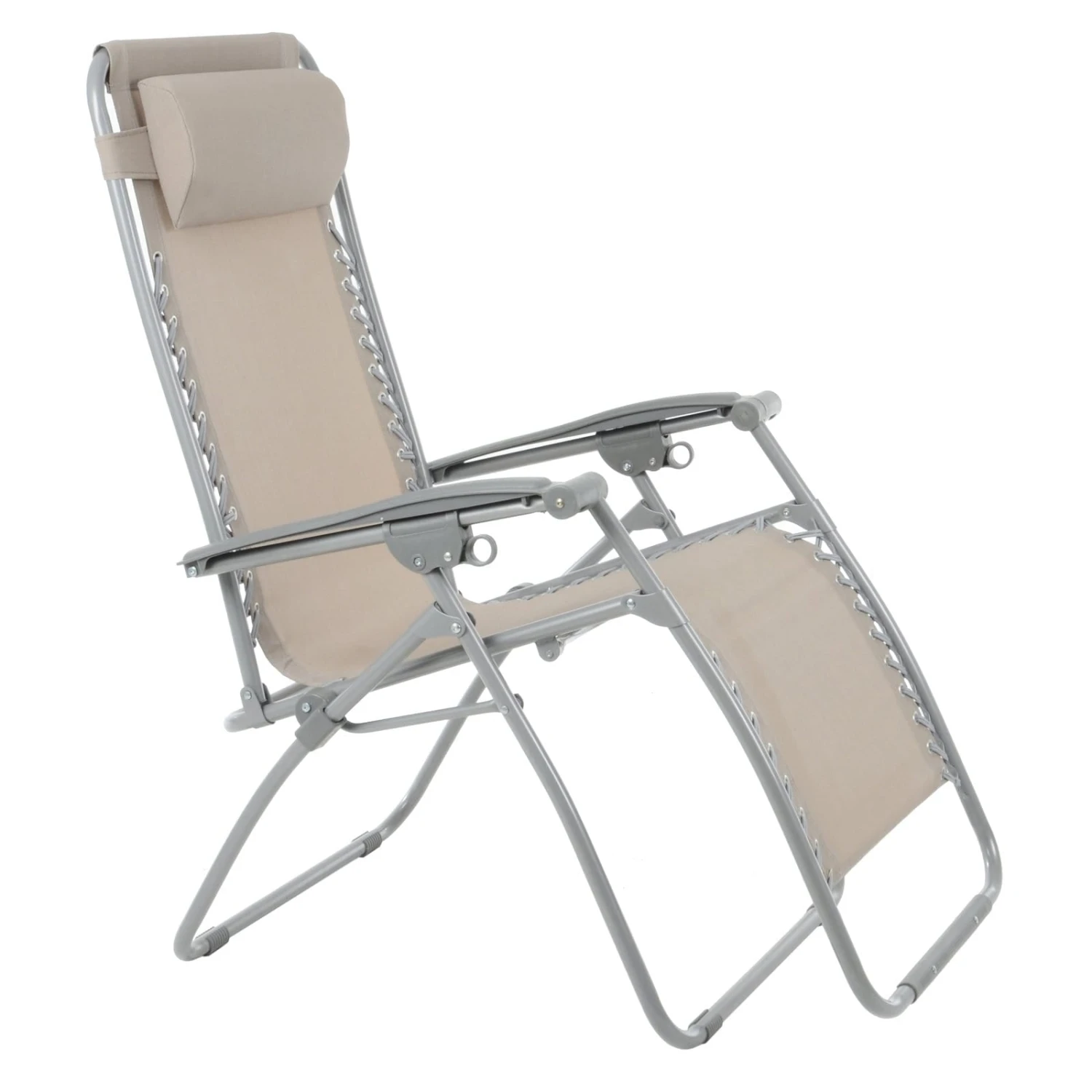 Garden Recliner Chair Taupe Zero Gravity Relaxer Recliner Chair 2 Garden Recliner Chair Taupe Zero Gravity Relaxer Recliner Chair - Image 2