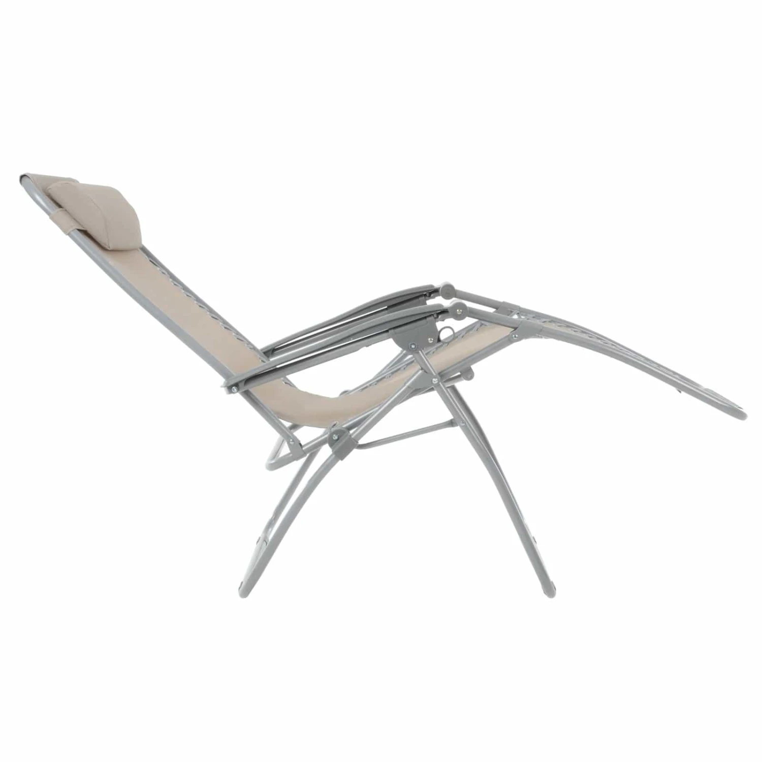Garden Recliner Chair Taupe Zero Gravity Relaxer Recliner Chair 3 Garden Recliner Chair Taupe Zero Gravity Relaxer Recliner Chair - Image 3