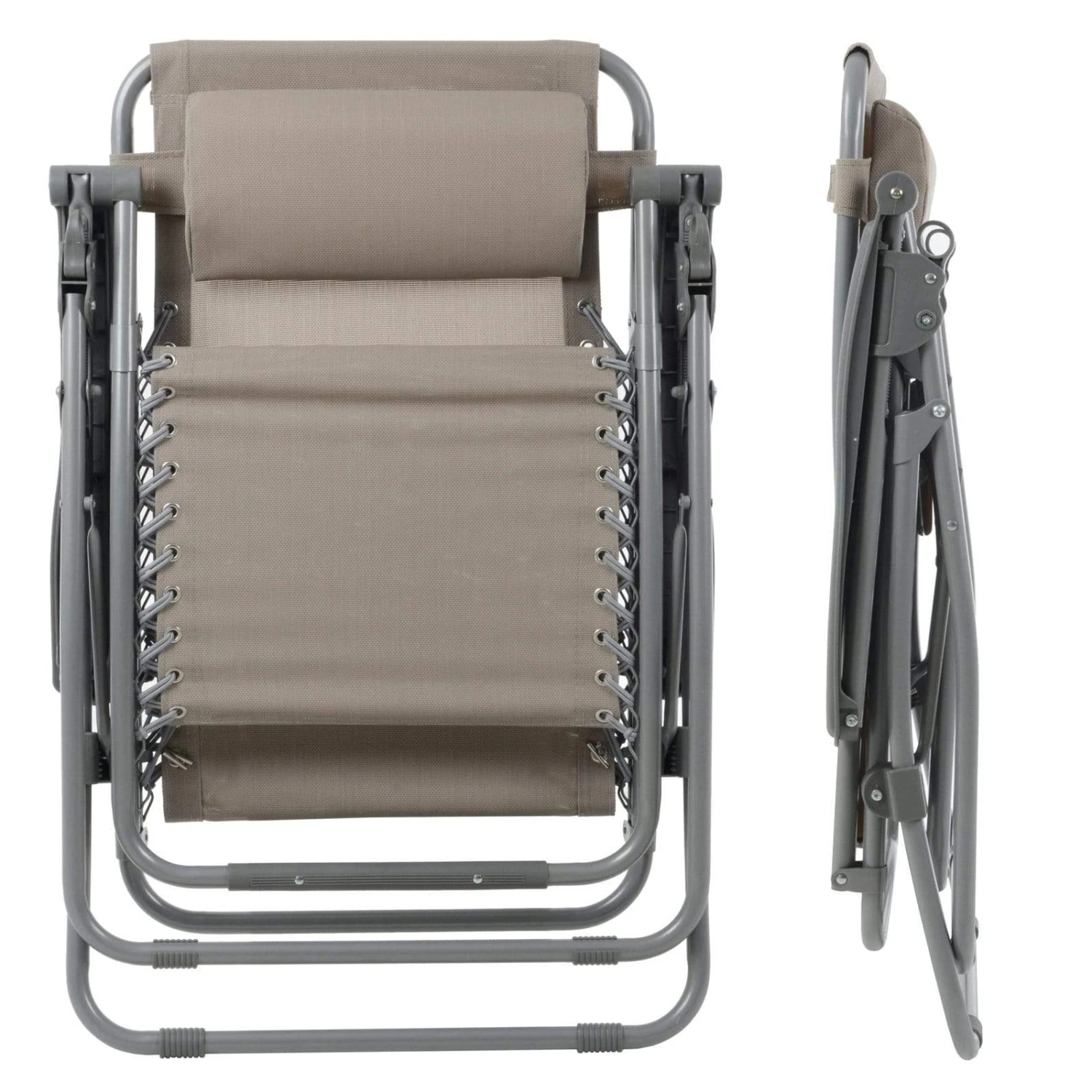 Garden Recliner Chair Taupe Zero Gravity Relaxer Recliner Chair 9 Garden Recliner Chair Taupe Zero Gravity Relaxer Recliner Chair - Image 9