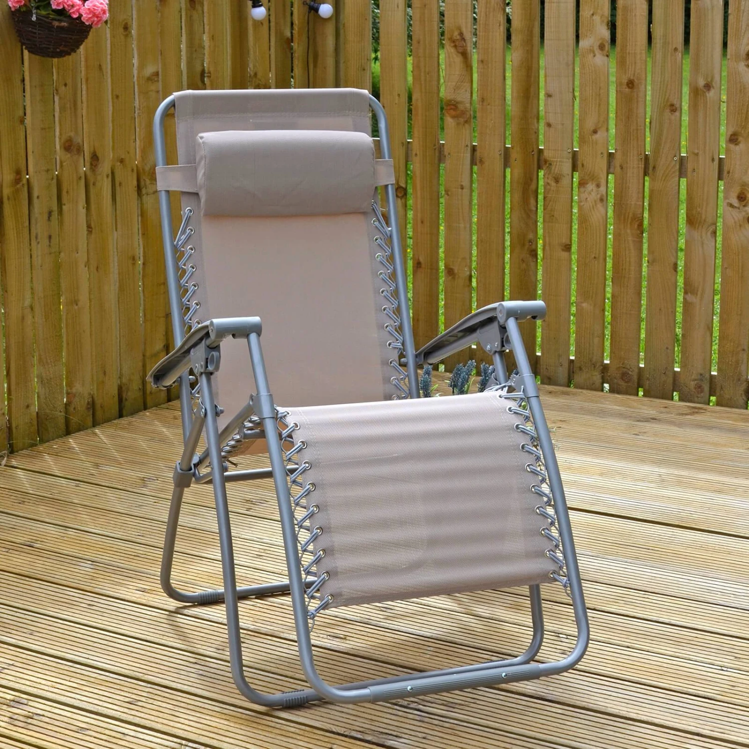 Garden Recliner Chair Taupe Zero Gravity Relaxer Recliner Chair 1 Garden Recliner Chair Taupe Zero Gravity Relaxer Recliner Chair