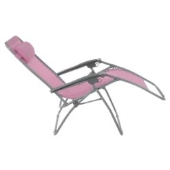 Garden Recliner Chair Wild Rose Pink Zero Gravity Relaxer Texteline -XS-Stock XS6964 1600 3