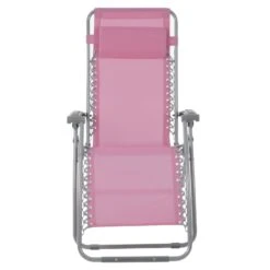 Garden Recliner Chair Wild Rose Pink Zero Gravity Relaxer Texteline -XS-Stock XS6964 1600 5
