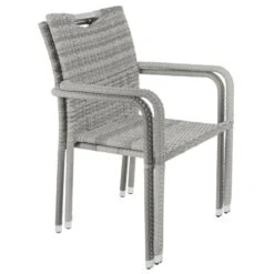 Cone Bistro Set Grey Rattan Garden Table Chairs -XS-Stock XS7014 1600 7