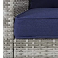 Treviso Garden Sofa Set Grey Rattan Coffee Table Ottoman -XS-Stock XS7056 1600 9