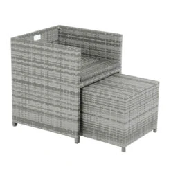 Azuma Grey Rattan Garden Cube Set Table Chairs Stools Monza -XS-Stock XS7058 1600 11