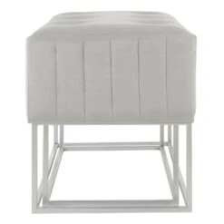 Set Of 2 Nesting Stools Velvet Padded Seats Silver Metal Legs -XS-Stock XS7092 1600 3 opt