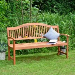 Azuma Wooden Bench 3 Seat Garden Hardwood Furniture