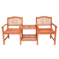 Azuma Solid Wood Love Seat Garden Companion Set Table -XS-Stock XS7096 1600 2