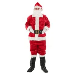 Professional 8 Piece Santa Suit Christmas Costume Xmas Party