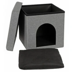 Grey Foldable Pet House Ottoman Seat Cat Dog Kennel Bed 38cm 9 Grey Foldable Pet House Ottoman Seat Cat Dog Kennel Bed 38cm -XS-Stock XS7140 3 opt