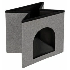 Grey Foldable Pet House Ottoman Seat Cat Dog Kennel Bed 38cm 10 Grey Foldable Pet House Ottoman Seat Cat Dog Kennel Bed 38cm -XS-Stock XS7140 4 opt