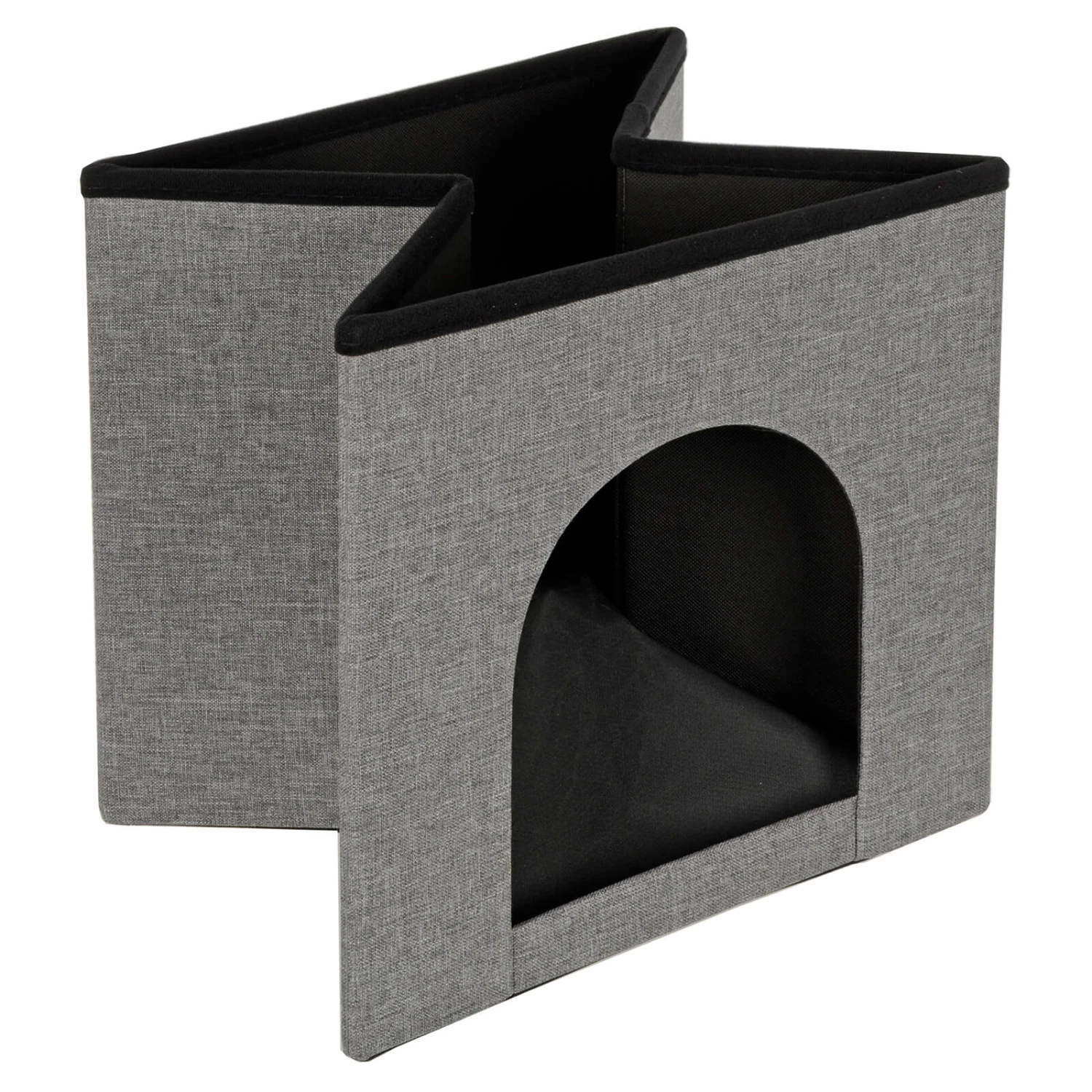 Grey Foldable Pet House Ottoman Seat Cat Dog Kennel Bed 38cm 5 Grey Foldable Pet House Ottoman Seat Cat Dog Kennel Bed 38cm - Image 5