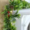 6ft Light Up Christmas Garland Mistletoe Berries Pine Cones
