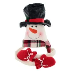 Novelty Christmas Tree Hugger Topper Bendy Arms Elf Santa Snowman -XS-Stock XS7239 1 opt