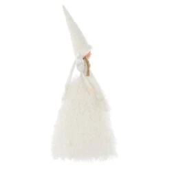 Fabric Christmas Tree Fairy Topper White Silver Long Robe 55cm 7 Fabric Christmas Tree Fairy Topper White Silver Long Robe 55cm -XS-Stock XS7245 2 opt