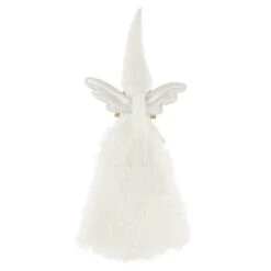 Fabric Christmas Tree Fairy Topper White Silver Long Robe 55cm 8 Fabric Christmas Tree Fairy Topper White Silver Long Robe 55cm -XS-Stock XS7245 3 opt