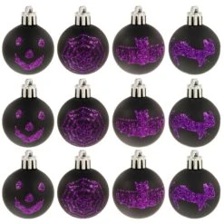 12pk Mini Halloween Decorative Baubles 4cm -XS-Stock XS7253 1 opt