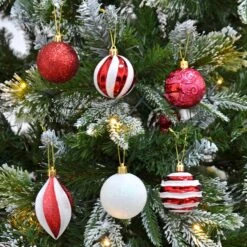 25pc Mixed Christmas Tree Baubles Set Decorations 6cm 8 25pc Mixed Christmas Tree Baubles Set Decorations 6cm -XS-Stock XS7257 LS 1 opt