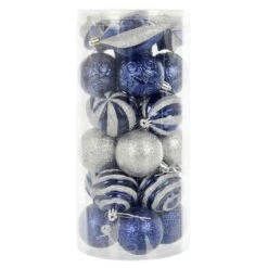 25pc Mixed Christmas Tree Baubles Set Decorations 6cm 11 25pc Mixed Christmas Tree Baubles Set Decorations 6cm -XS-Stock XS7258 1 opt